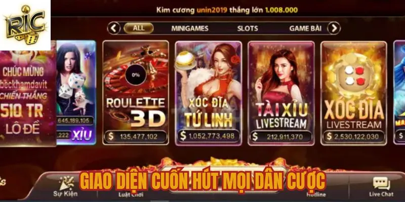 Giao diện cuốn hút mọi dân cược