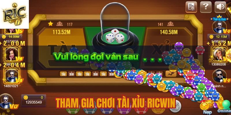 Hướng dẫn tham gia chơi tài xỉu tại Ricwin 